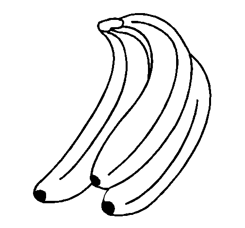 Dibujo de Plátanos para Colorear - Dibujos.net Dibujo de Plátanos para Colorear - Dibujos.net