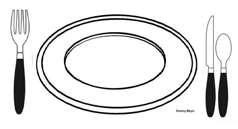 Dibujo de un plato para pintar - Imagui