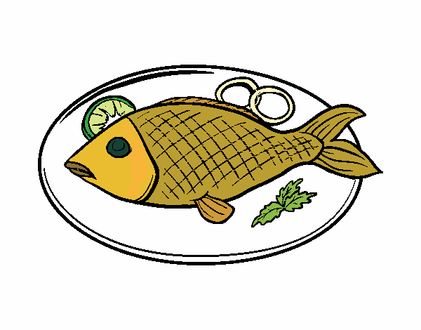 Dibujo de Plato de pescado pintado por en Dibujos.net el día 22-05 ...