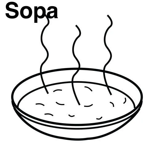 Dibujo de plato de sopa para colorear - Imagui Dibujo de plato de sopa para colorear - Imagui