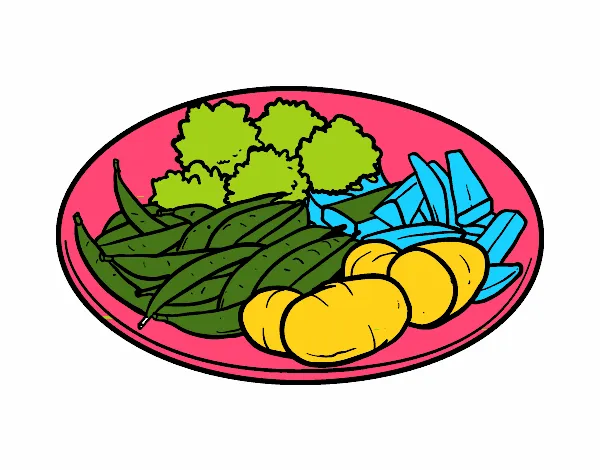 Dibujo de Plato de verduras pintado por en Dibujos.net el día 24 ...