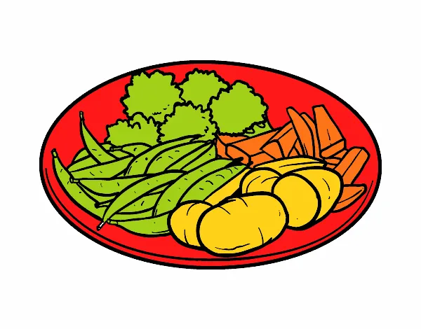 Dibujo de Plato de verduras pintado por en Dibujos.net el día 25 ... Dibujo de Plato de verduras pintado por en Dibujos.net el día 25 ...