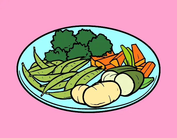 Dibujo de Plato de verduras pintado por Queyla en Dibujos.net el ...