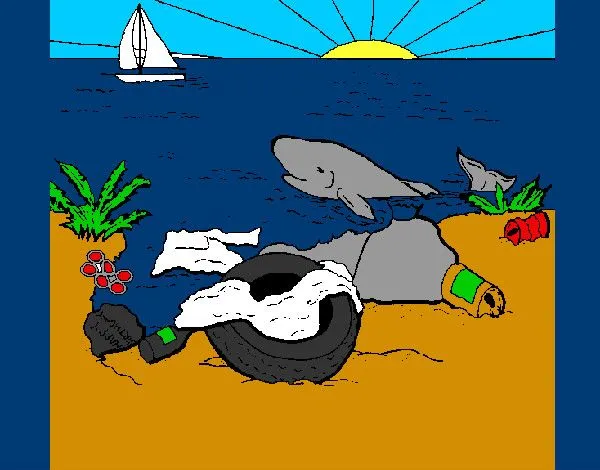 Dibujo de playa contaminada pintado por Benjaniste en Dibujos.net ... Dibujo de playa contaminada pintado por Benjaniste en Dibujos.net ...