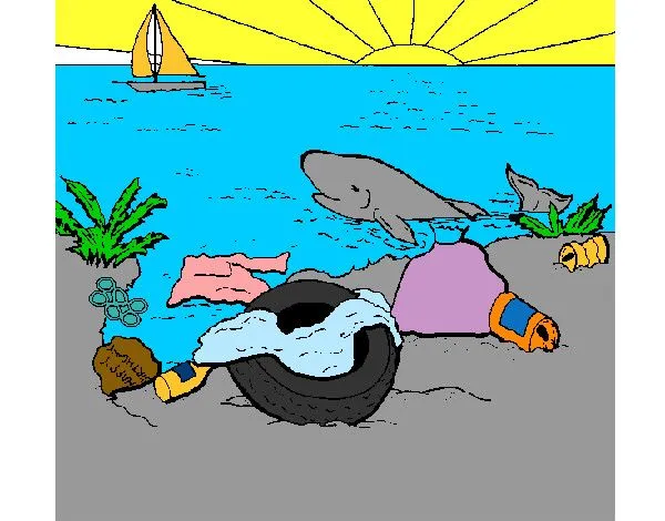 Dibujo de playa contaminada pintado por Yenny29 en Dibujos.net el ... Dibujo de playa contaminada pintado por Yenny29 en Dibujos.net el ...
