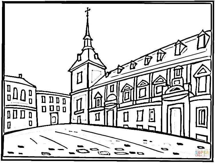 Dibujo de Plaza de Madrid para colorear | Dibujos para colorear imprimir gratis Dibujo de Plaza de Madrid para colorear | Dibujos para colorear imprimir gratis