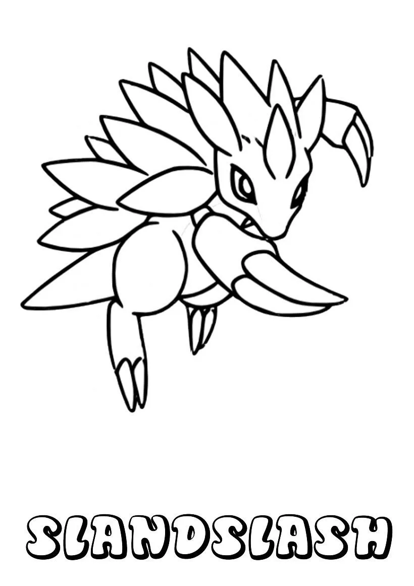 Dibujo Pokemon Sandslash - Dibujos para colorear POKEMON TIERRA Dibujo Pokemon Sandslash - Dibujos para colorear POKEMON TIERRA