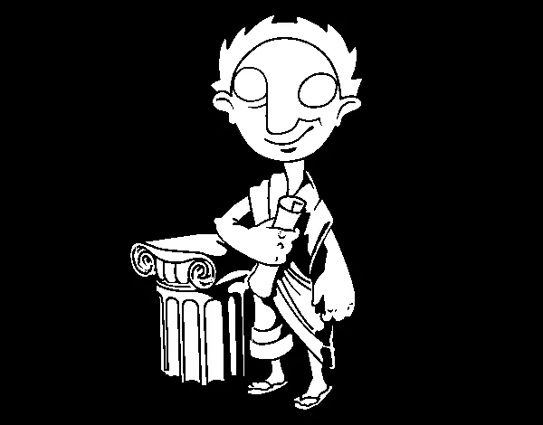 Dibujo de Político griego para Colorear - Dibujos.net Dibujo de Político griego para Colorear - Dibujos.net