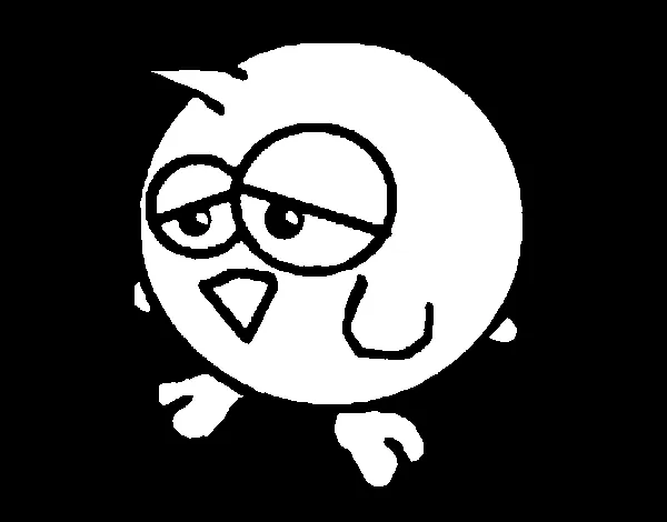 Dibujo de Pollito cansado para Colorear - Dibujos.net Dibujo de Pollito cansado para Colorear - Dibujos.net