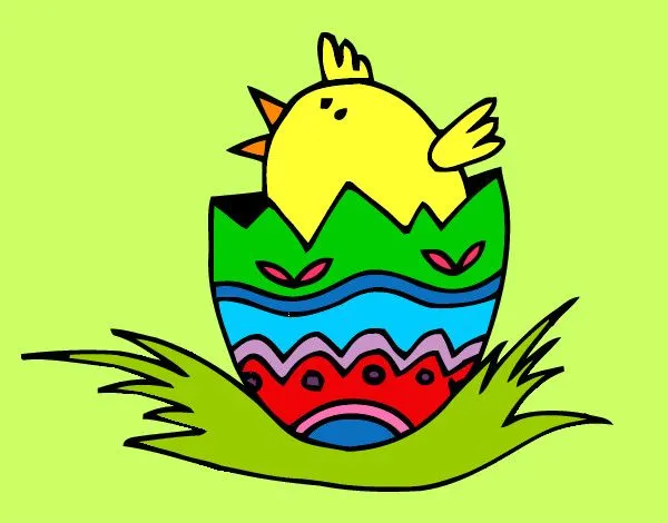 Dibujo de Pollito en el cascarón pintado por Lamorales en Dibujos ... Dibujo de Pollito en el cascarón pintado por Lamorales en Dibujos ...