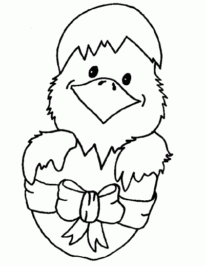 Dibujo de Pollito y su huevo. Dibujo para colorear de Pollito y su ...