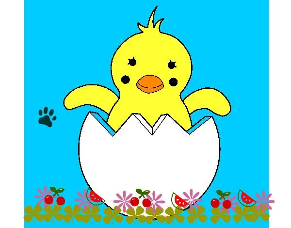 Dibujo de El pollito saliendo del cascarón pintado por Lettizia en ... Dibujo de El pollito saliendo del cascarón pintado por Lettizia en ...