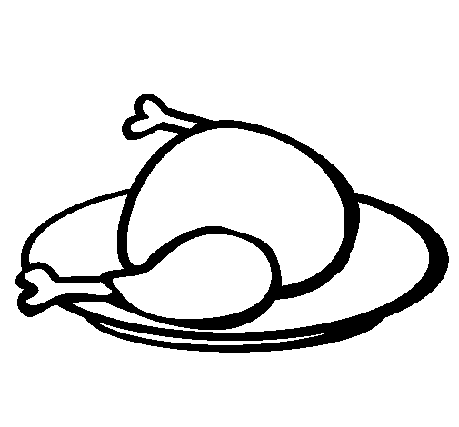 Dibujo de Pollo para Colorear - Dibujos.net