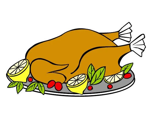 Dibujo de Pollo con guarnición pintado por Esti8 en Dibujos.net el ...