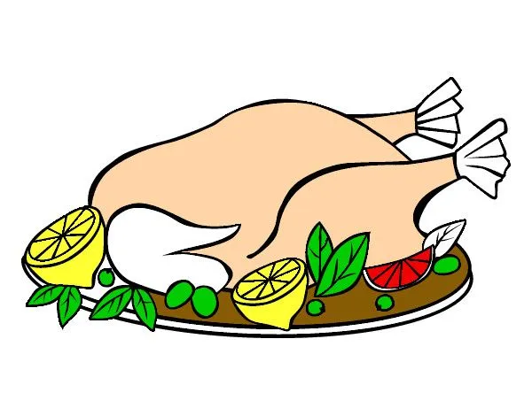 Dibujo de Pollo con guarnición pintado por Izco6 en Dibujos.net el ...