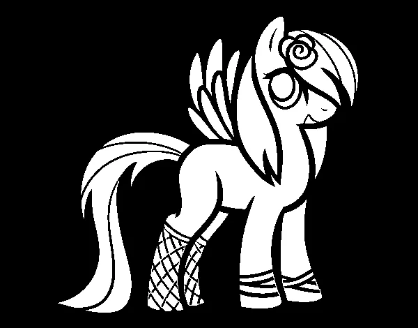 Dibujo de Poni con alas para Colorear - Dibujos.net Dibujo de Poni con alas para Colorear - Dibujos.net