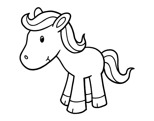 Dibujo de Poni feliz | caballos dibujitos | Pinterest | Dibujo