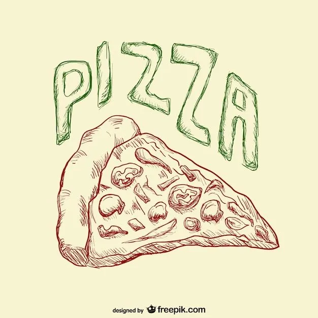 Dibujo porción de pizza | Descargar Vectores gratis Dibujo porción de pizza | Descargar Vectores gratis