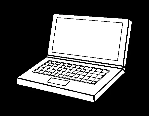 Dibujo de Portátil para Colorear - Dibujos.net Dibujo de Portátil para Colorear - Dibujos.net