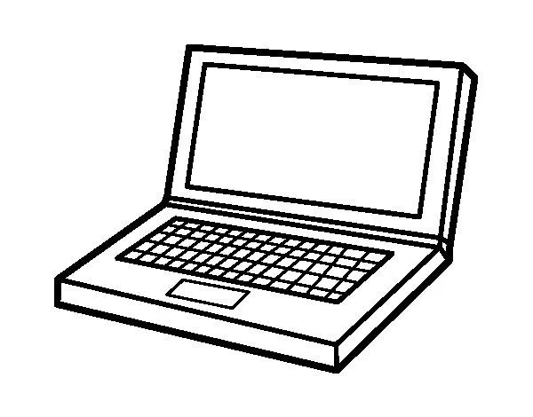 Dibujo de Portátil para Colorear - Dibujos.net Dibujo de Portátil para Colorear - Dibujos.net