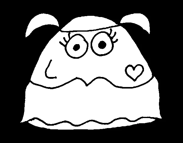 Dibujo de Pou chica para Colorear - Dibujos.net Dibujo de Pou chica para Colorear - Dibujos.net