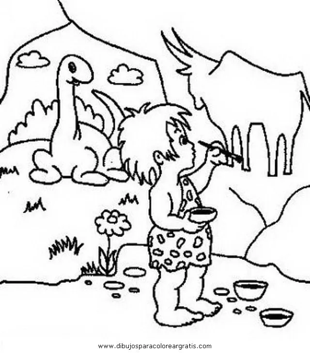Dibujos colorear prehistoria - Imagui