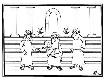 Dibujo: Presentación de Jesus al Templo. Simeón - Portal Escuela Dibujo: Presentación de Jesus al Templo. Simeón - Portal Escuela