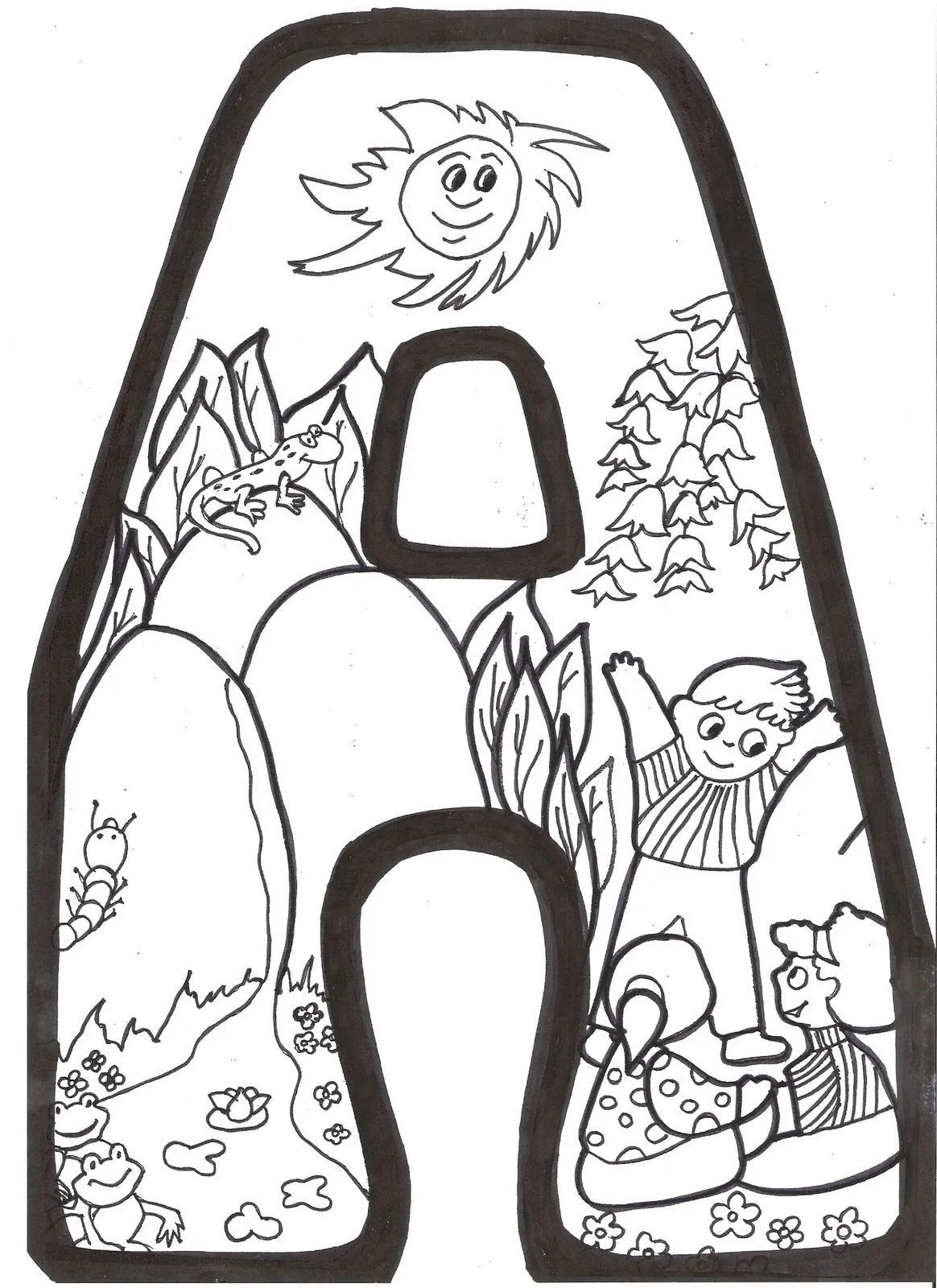 Letras primavera para colorear - Dibujos para colorear - IMAGIXS Letras primavera para colorear - Dibujos para colorear - IMAGIXS