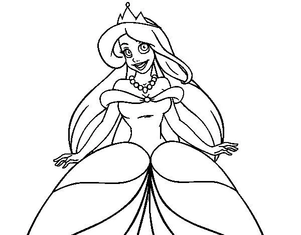 Dibujo de Princesa Ariel para Colorear - Dibujos.net