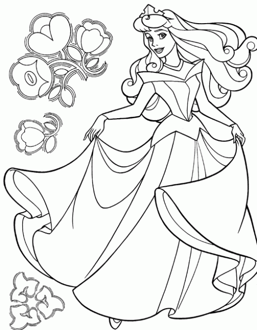 Dibujo de La princesa Bella Durmiente. Dibujo para colorear de La ... Dibujo de La princesa Bella Durmiente. Dibujo para colorear de La ...
