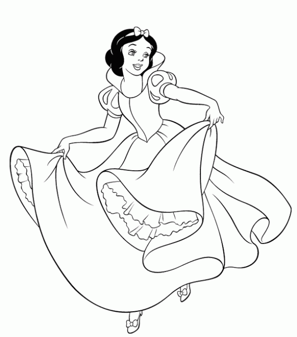 Dibujo de La princesa Blancanieves para colorear. Dibujos ... Dibujo de La princesa Blancanieves para colorear. Dibujos ...