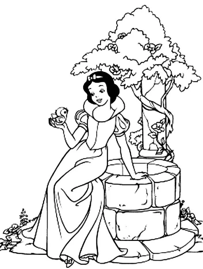  de La princesa Blancanieves para colorear. Dibujos infantiles de ...