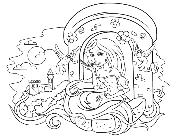 Dibujo de Princesa Rapunzel para Colorear - Dibujos.net
