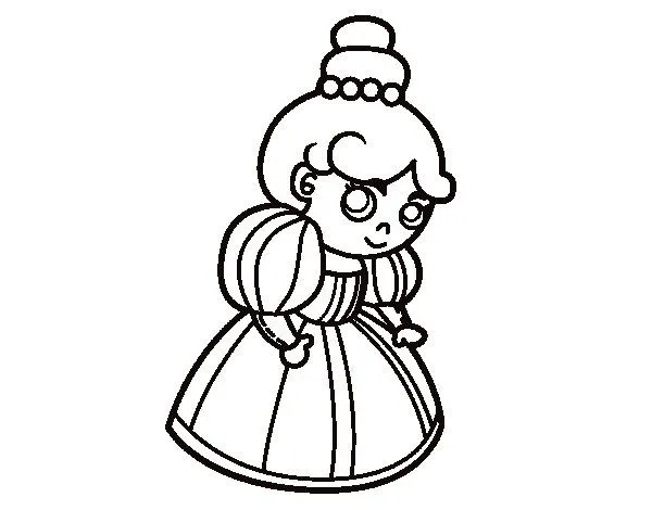 Dibujo de Princesa sonriente para Colorear - Dibujos.net Dibujo de Princesa sonriente para Colorear - Dibujos.net