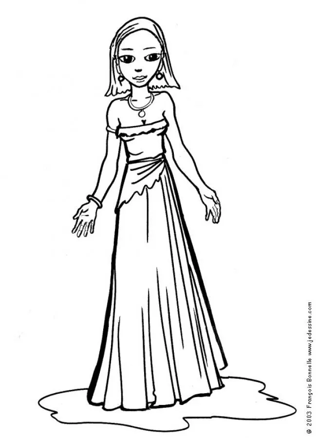 de la princesa con un vestido de princesa para colorear - Dibujos para ... de la princesa con un vestido de princesa para colorear - Dibujos para ...