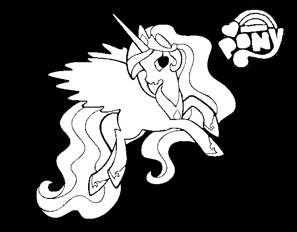 Dibujo de Princess Celestia para Colorear - Dibujos.net Dibujo de Princess Celestia para Colorear - Dibujos.net