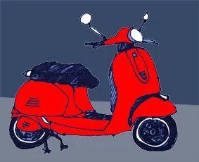 Dibujo Público: 441 Su Vespa Roja / pedido por Fausto Cienfuegos (El ... Dibujo Público: 441 Su Vespa Roja / pedido por Fausto Cienfuegos (El ...