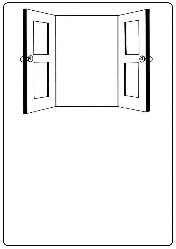 Puerta abierta para colorear - Imagui