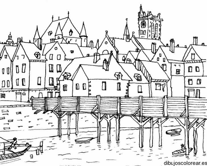 Dibujo de un puerto | Dibujos para Colorear