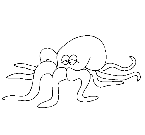 Dibujo de Pulpo para Colorear - Dibujos.net Dibujo de Pulpo para Colorear - Dibujos.net