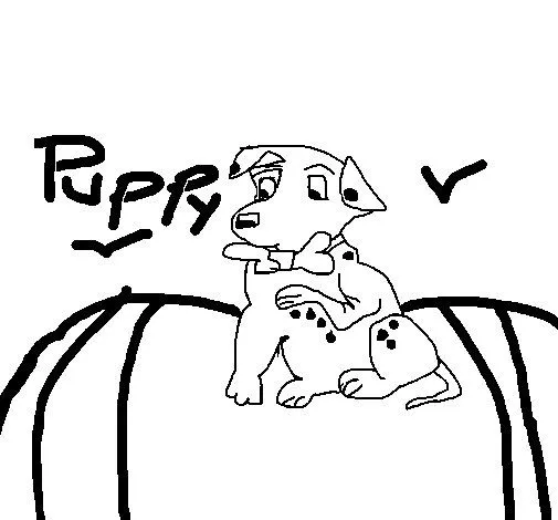 Dibujo de Puppy para Colorear - Dibujos.net Dibujo de Puppy para Colorear - Dibujos.net