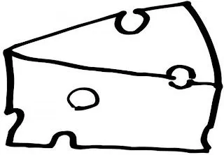 Dibujo de un queso para colorear - Imagui