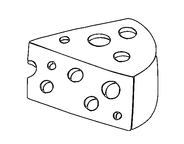 Dibujo de Queso gruyer para Colorear - Dibujos.net Dibujo de Queso gruyer para Colorear - Dibujos.net