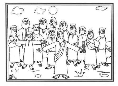 Dibujo "Jesus elige a los 12 apostoles" - Portal Escuela Dibujo "Jesus elige a los 12 apostoles" - Portal Escuela