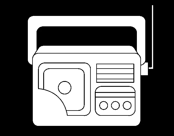 Dibujo de Radio antigua para Colorear - Dibujos.net Dibujo de Radio antigua para Colorear - Dibujos.net