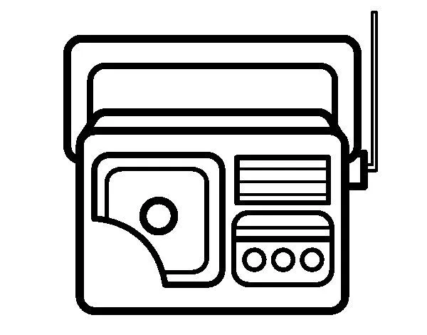 Dibujo de Radio antigua para Colorear - Dibujos.net