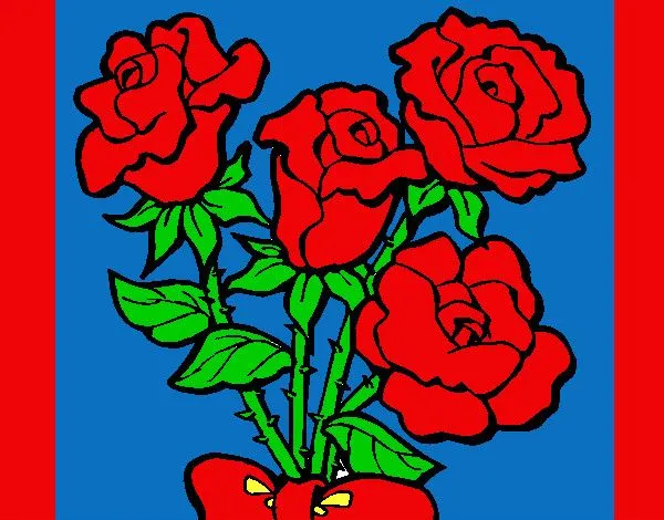 Dibujo de Ramo de Flores Rosas pintado por Zapdos en Dibujos.net ... Dibujo de Ramo de Flores Rosas pintado por Zapdos en Dibujos.net ...