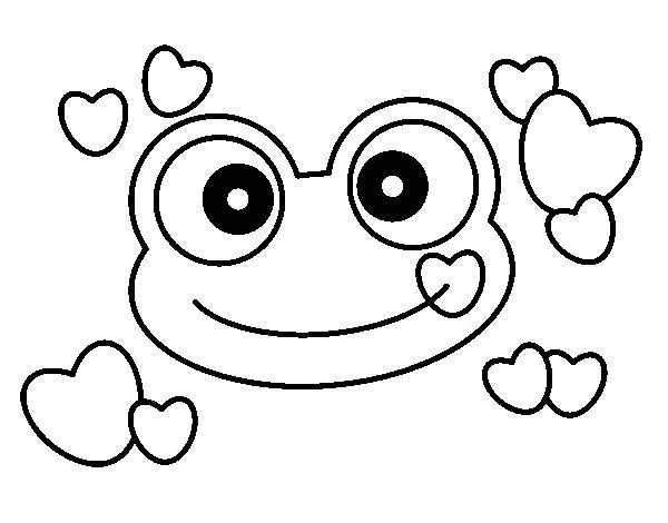 Dibujo de Rana Calmatopic amor para Colorear - Dibujos.net Dibujo de Rana Calmatopic amor para Colorear - Dibujos.net