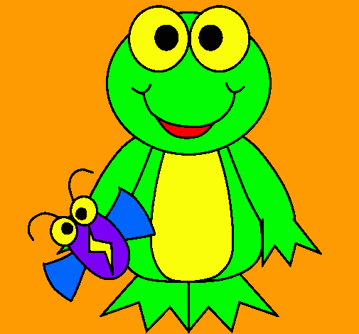 Dibujo de Rana e insecto pintado por sapito en Dibujos.net el día ... Dibujo de Rana e insecto pintado por sapito en Dibujos.net el día ...