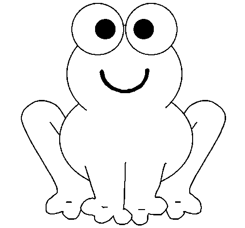 Dibujo de Rana sonriente para Colorear